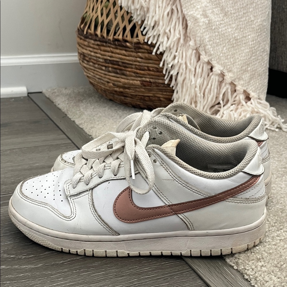 Nike Women's White and Tan Sneakers